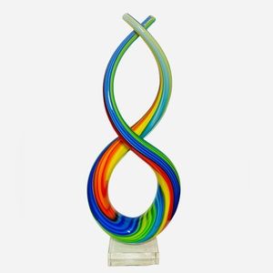 Badash Rainbow Murano Glass Sculpture Home Decor Statue Glass Art